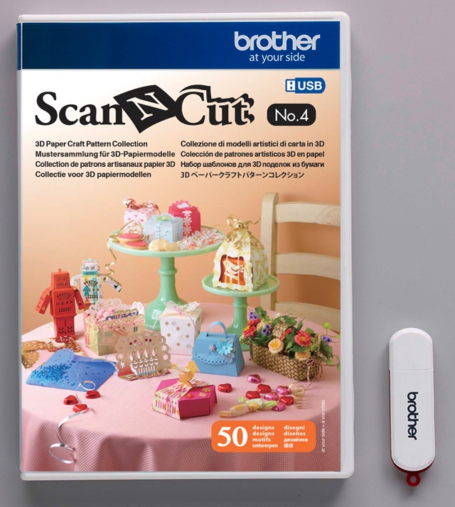 Brother ScanNCut USB4 Collectie 3D Papier Modellen