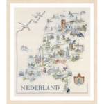 Borduurpakket kaart van Nederland