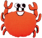 Kruissteekvormkussen kit met rug, Eva Mouton Krab