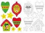 Borduurkaarten kersthangers