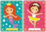 Borduurkaarten Ballerina en zeemeermin