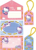 Borduurkaarten uitnodiging Hello Kitty