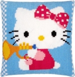 Kussen Hello Kitty met trompet