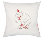 Kussen olifant op fiets