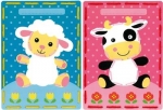 Borduurkaarten schaap en koe
