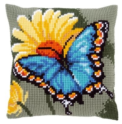 Pakket kussen Vlinder met gele bloem