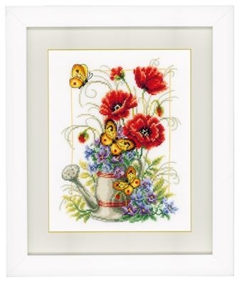 Gieter met bloemen