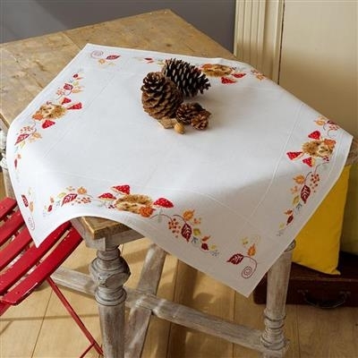 Tafelkleed egel met paddestoelen