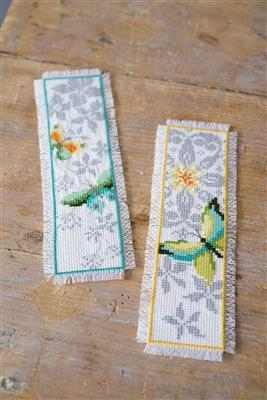 Bladwijzer vlinder en bloemen