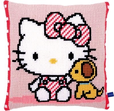 Kussen Hello Kitty met hondje