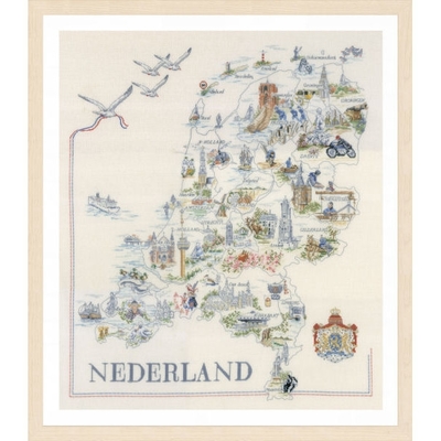 Borduurpakket kaart van Nederland