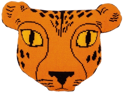 Kruissteekvormkussen kit met rug, Eva Mouton Cheetah