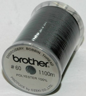 Brother spoelgaren zwart, grijze cone
